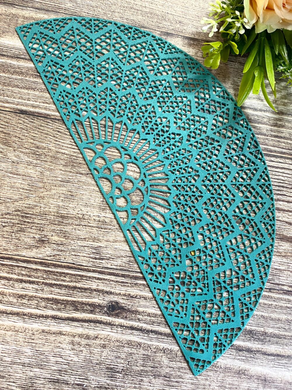 Edible Lace, Fan Cake Large Doily Sugar Lace