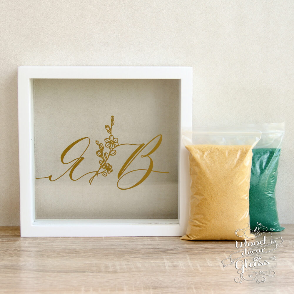 Sand Ceremony Set For Wedding/Unity /Unity Frame/ Personalized With Your Initials