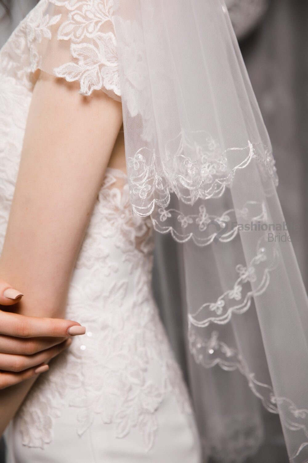 Veil in 2 Layer, Wedding Veil, Embroidered Veil, Bridal Veil, Fingertip, Elbow, Cathedral, Chapel, Waltz Length Bridal Veil