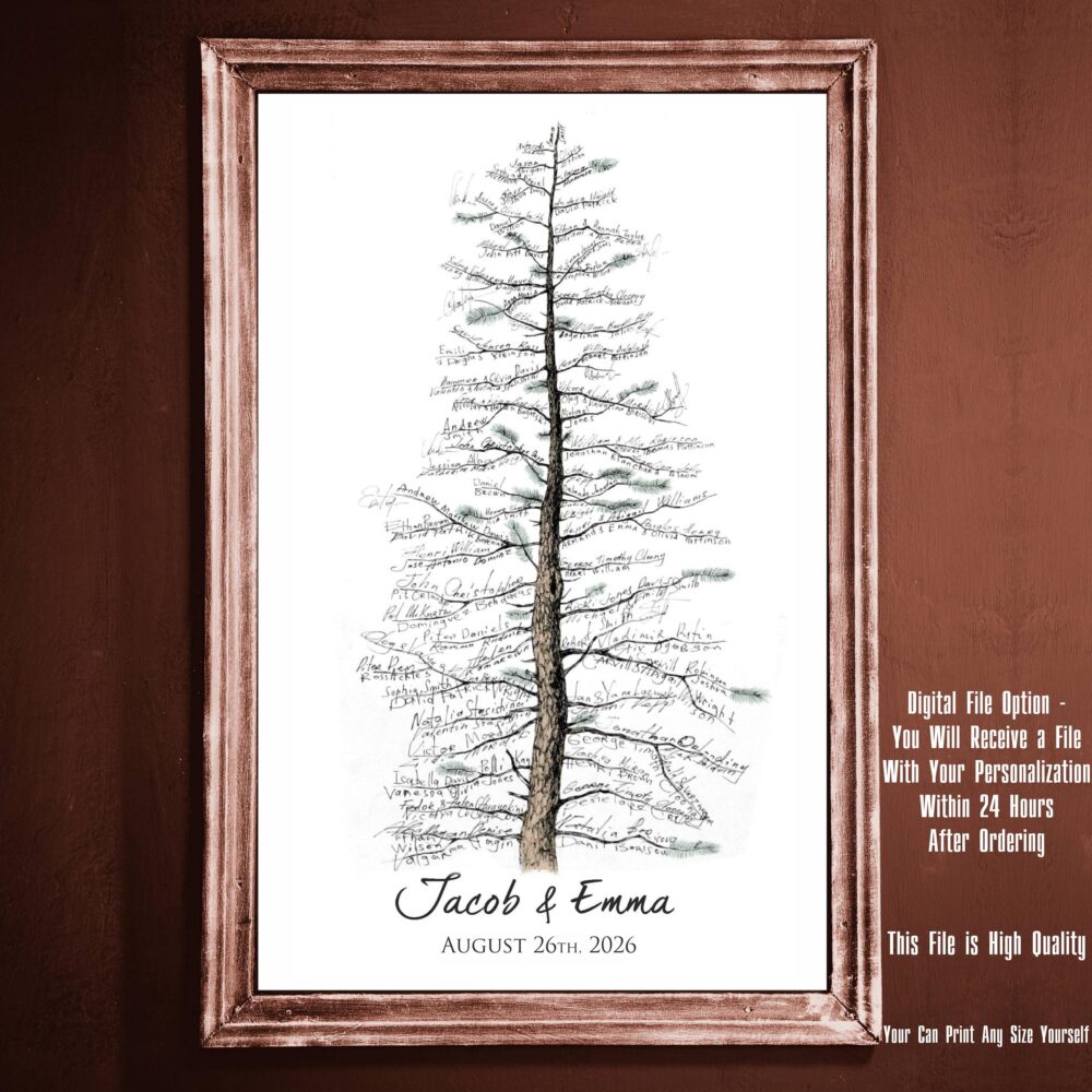 Wedding Guest Book Alternatives Tree Custom Ideas Anniversary Canvas Creative Guestbook Signature
