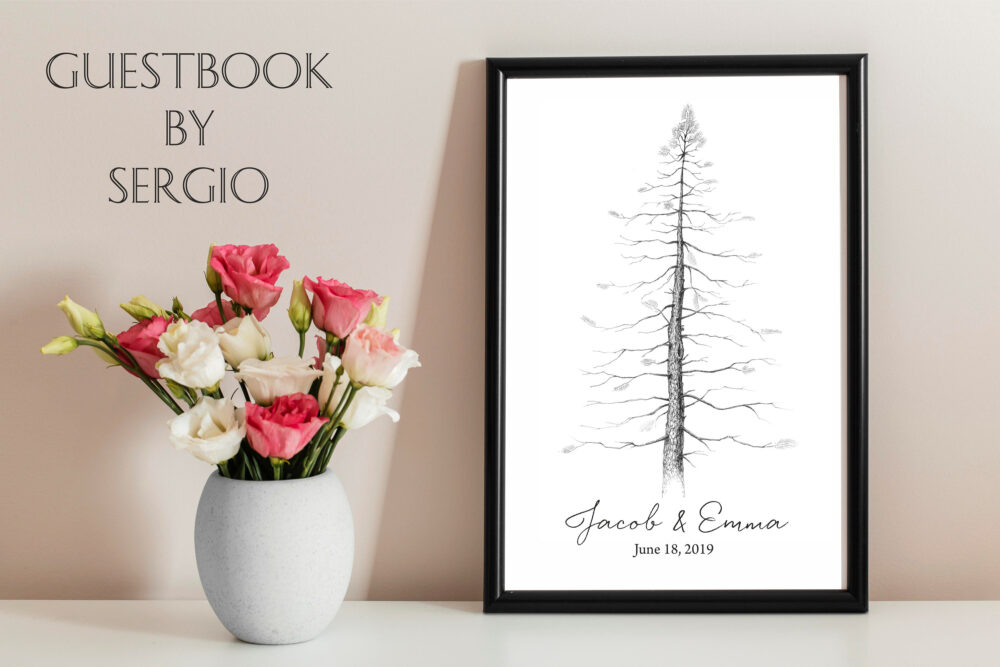 Wedding Guest Book Alternative Tree Guest Book Signature Pine For Rustic Download Art