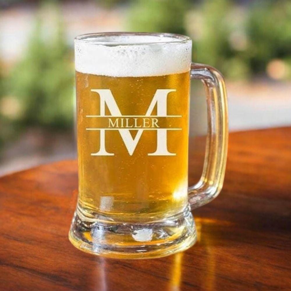 Personalized Beer Mug, Glass, Custom Mugs, Groomsmen Stein, Husband Dad Gift, Boyfriend Gift