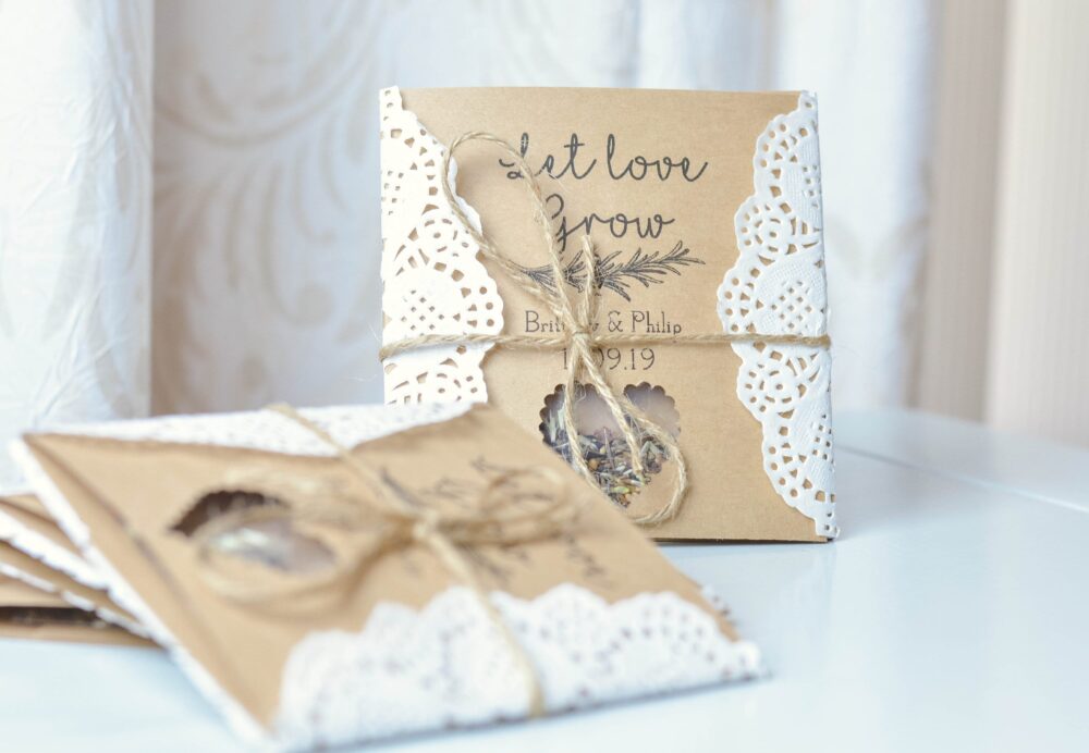 Wildflower Seed Packet Wedding Favors, Personalized Bridal Shower Let Love Grow Favor, 0017