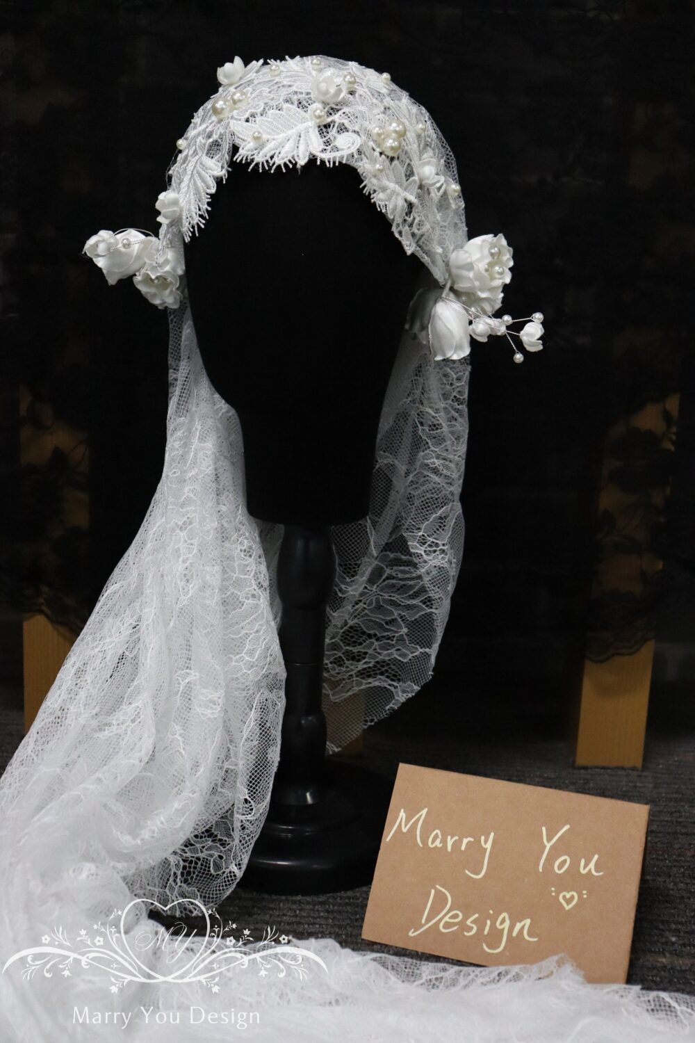 Soft Lace Tulle Juliet Veil, Ivory Cap Veil, Wedding 1930S Veil With Clips, Fake Flower Bridal Veil, Pearls Beach Wedding