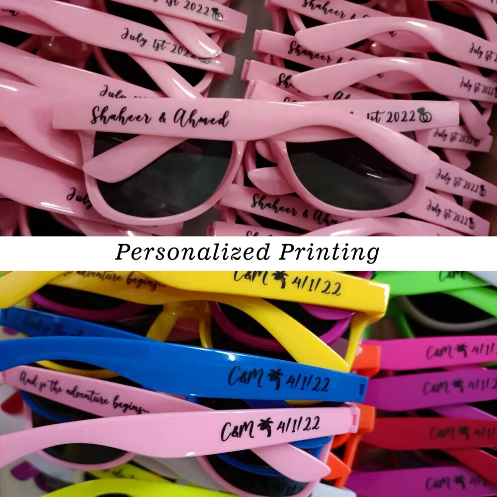 Wedding Favors For Guests in Bulk Custom Sunglasses Personalized Gift Guest Bachelorette Party Bride Bridesmaid Groom