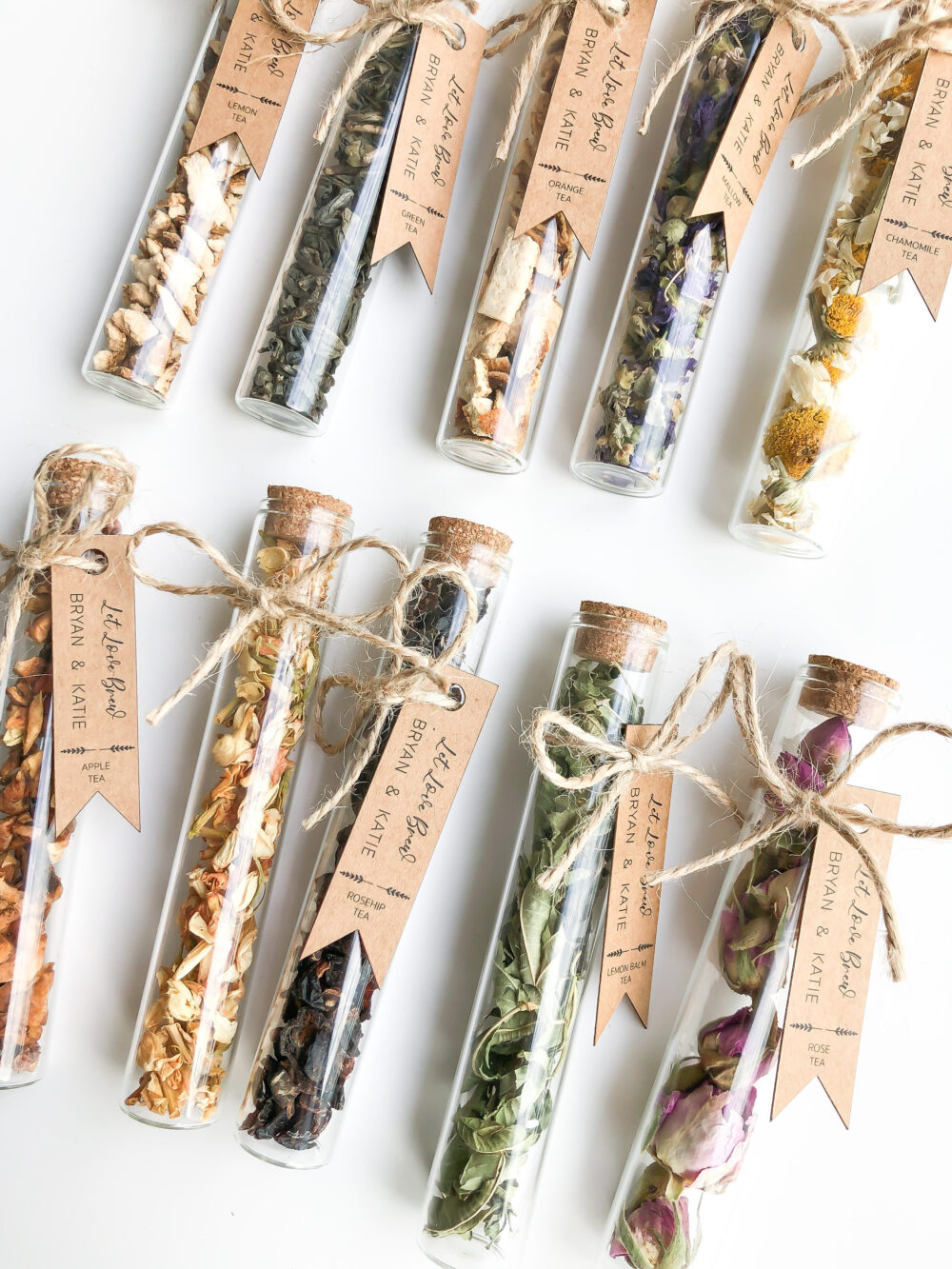 Wedding Tea Favors For Guests, Bulk Test Tube, Rustic Wedding Favor, Personalized Favors, Custom Bonbonniere, Showers Thank You Gift