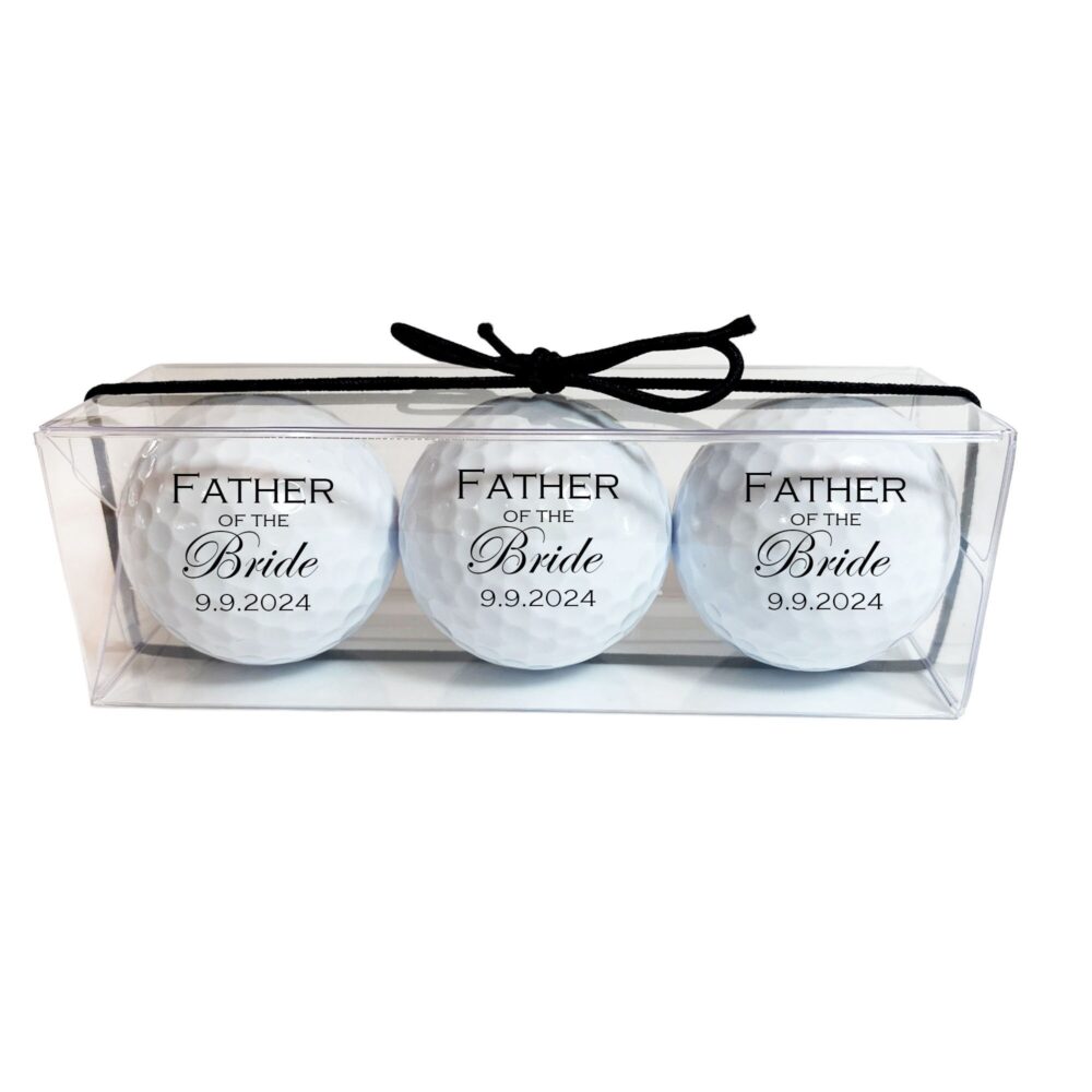 Father Of The Bride Gift, Custom Golf Balls - Gift For Dad Wedding Bride's Father, Father Bride Personalized